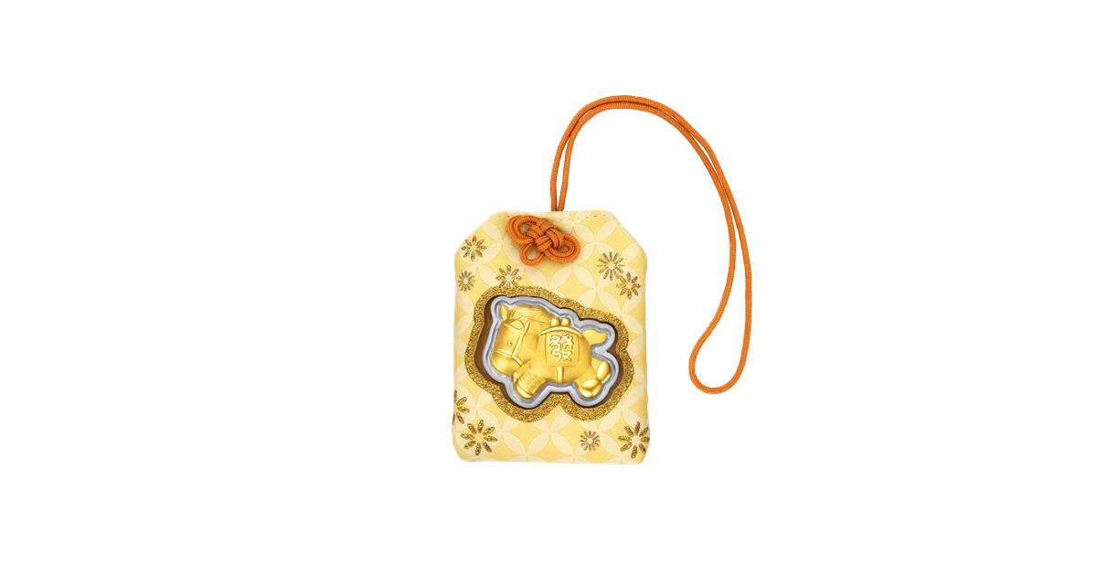 Gift at Races. 999.9 Gold Craftsmanship Gold Medal Lucky Charm