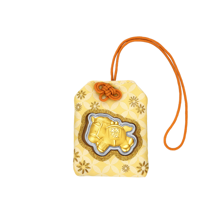 Picture of 999.9 Gold Craftsmanship Gold Medal Omamori - V1 (Yellow) (approx 0.2g)