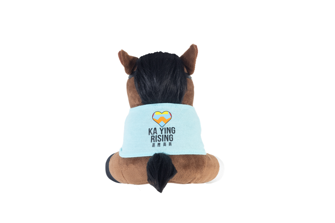 KA YING RISING カーインライジングクッション Gift at Races. Champion Horse Sitting Plush - Ka Ying Rising