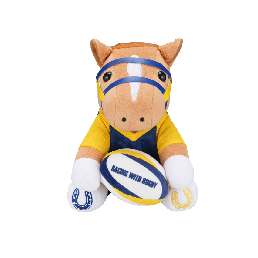 Picture of Rugby Sitting Horse Plush with Sports Outfit