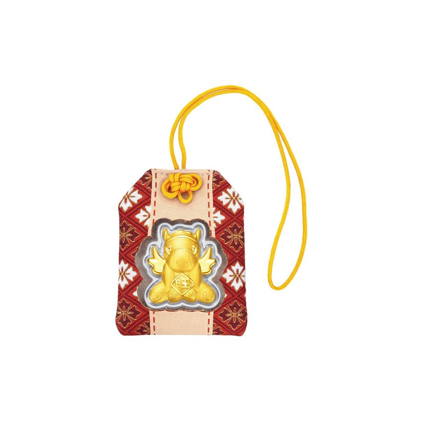 Picture of 999.9 Gold Craftsmanship Gold Medal Lucky Charm - V2 (Red) (approx 0.2g)