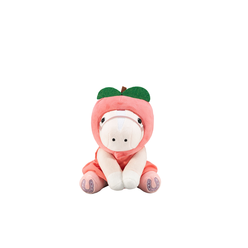 Picture of Sitting Horse Plush with Peach Outfit Set